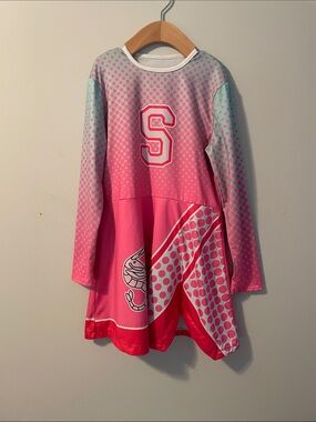 Girls' Halloween zombies Pink & Teal Long Sleeve seabrook high with 'S' Graphic